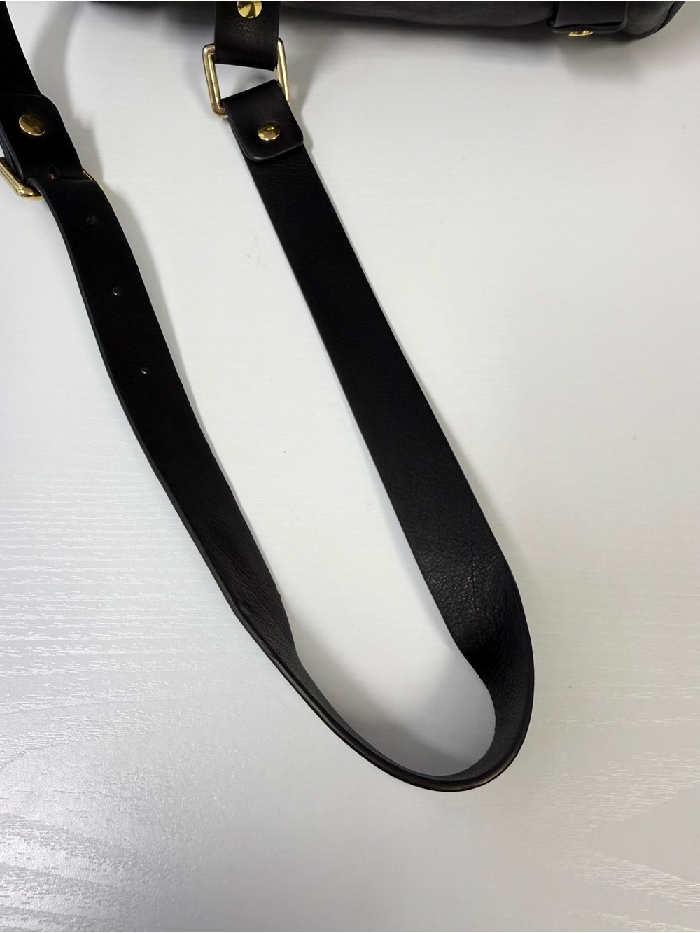 Golden Lane London Black Leather Soave Duo Convertible Shoulder Bag - Picture 9 of 13